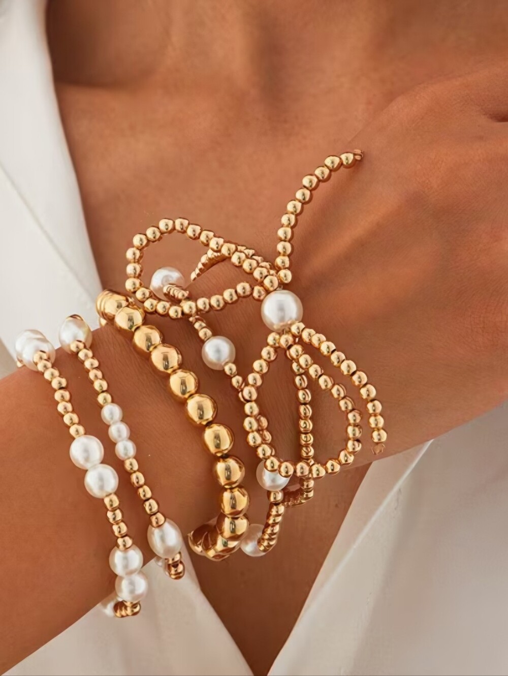 Personalized Bow Beaded Multi-Layer WRAP SIGNATURE BRACELET